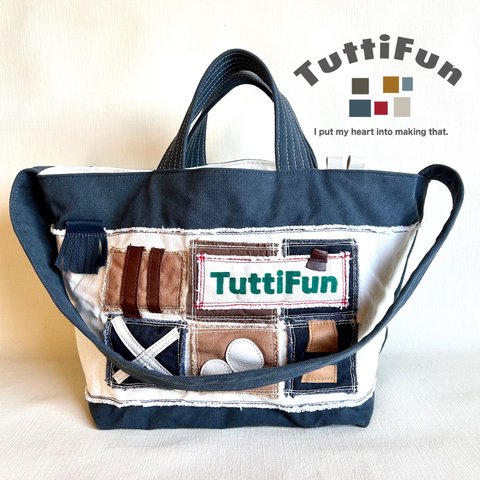 tuttifun＊紺色ショルダーバッグ