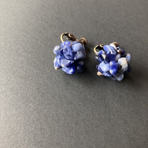 アジサイピアス/イヤリング – Sodalite ソーダライト –