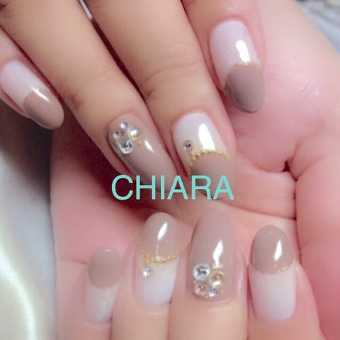 Creambeige♡ネイルチップ