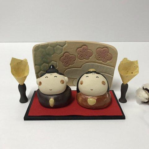 ふんわり雛セット　Ｐ-137　陶製/Hina doll/雛娃娃/Hina-Puppe/हिना गुड़िया