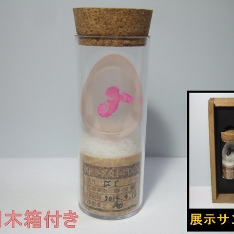 【箱付】ドラゴンの卵【Dragon Egg】+ 専用木箱　（桃-1）