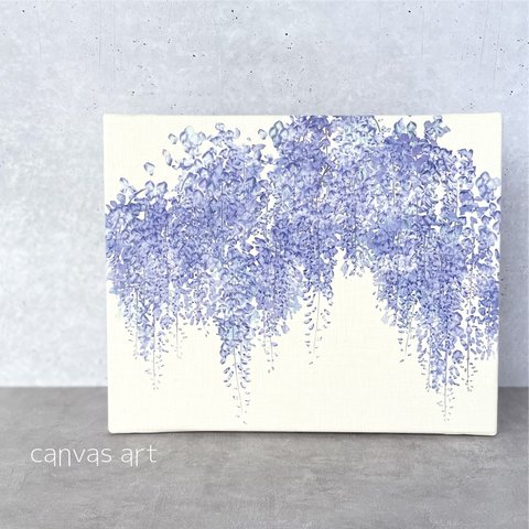 -藤- ギフトにもおすすめ そのまま飾れる 花と草木のキャンバスアート