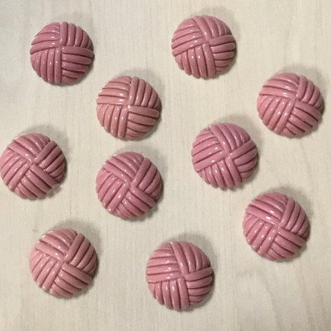 DUST PINK DOME KNIT DESIGN CABOCHONS