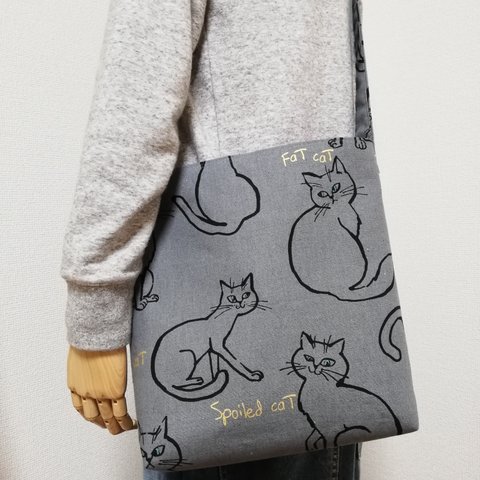 おおきな猫さん☆斜め掛けバッグ