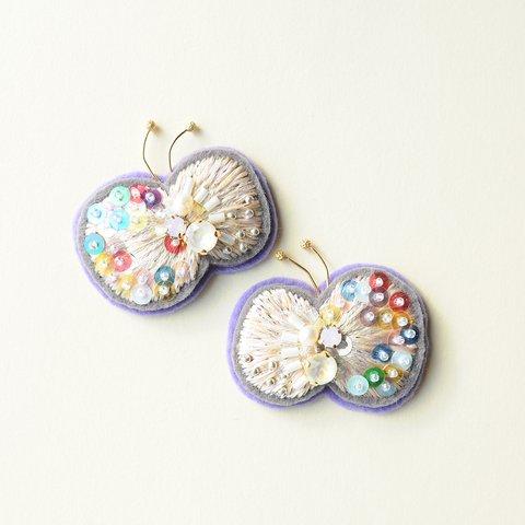 ＜ Eternal Butterfly ～耳飾りの蝶～ ＞ナナイロの蝶◎ピアス