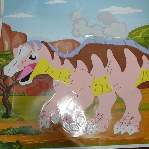 恐竜壁面飾り マイアサウラ 【ラミネート加工済・A4サイズ】