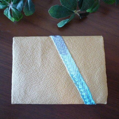 SALE 50%OFF 日本刺繍のカードケース（組紐）（黄色）