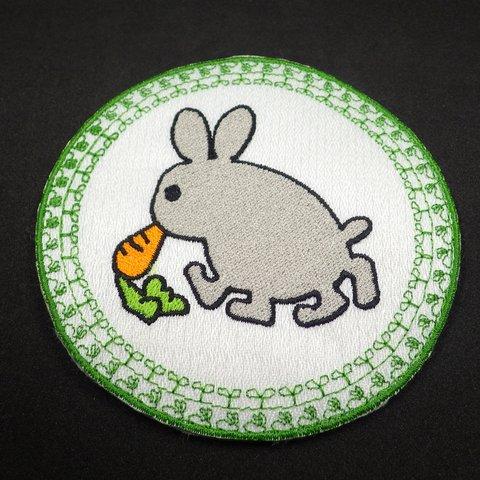 🍀刺繍ウサギコースター ２枚セット🍀