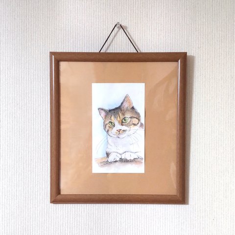 手描き 猫の絵 ねこ イラスト 絵 一点もの