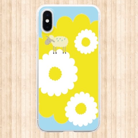 お花とひつじちゃん iPhoneケース Androidケース