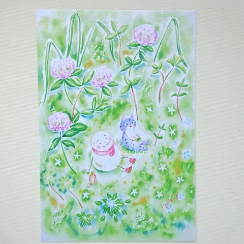 ✻ 歌う、花の絨毯 ♪/ ポストカード２枚 / postcard / no.120