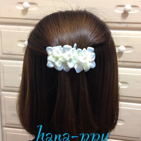 パステルフラワーヘアバレッタ