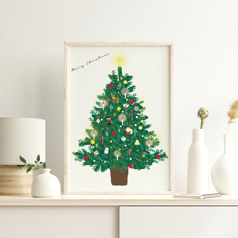 クリスマスツリー  インテリア  北欧 ポスター おしゃれ オーダーサイズ【受注生産】