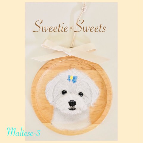 【送料無料】Maltese-3🐾通年使えるワンちゃんオーナメント/マルチーズ