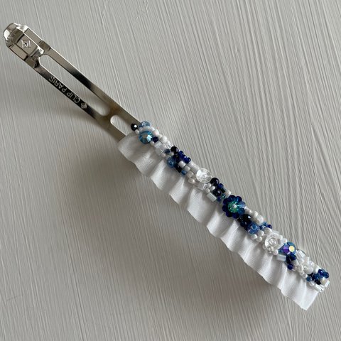 White×Blue バレッタ