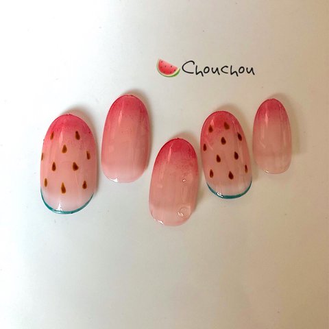 ふんわりスイカグラデーション🍉