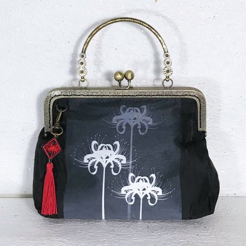 komagire✖️Spider Lilyコラボ彼岸花ガマ口BAG(モノクロ)