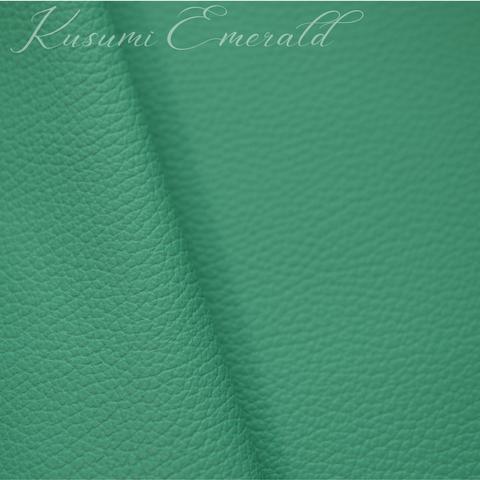 カルトナージュ用本革・イタリアンレザー（Kusumi Emerald）16㎝×19㎝