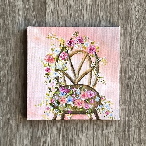 プチキャンバス絵画シリーズ♡アクリル画《原画》✴︎ Dream flowers ✴︎