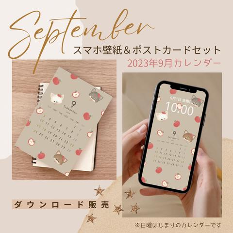 ふわふわチワワちゃん⋈カレンダー【2023年9月／スマホ壁紙＆ポストカードセット】