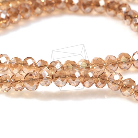 GLA-098-G【100個入り】クリスタルロンデルビーズ,Faceted Crystal Rondelle Bead