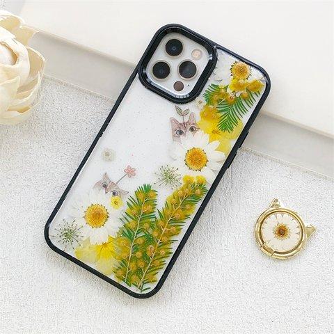 可愛くてお洒落な押し花ケース！スマホショルダー iPhoneケース