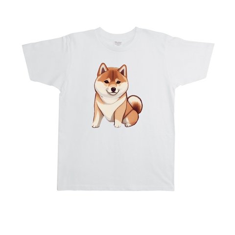 柴犬の子Tシャツ ホワイト 