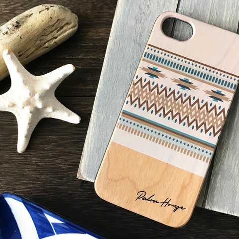 天然木♡名入れ ★iPhone★WOOD BOHEMIAN WHITE♪ ウッド ボヘミアン スマホケース