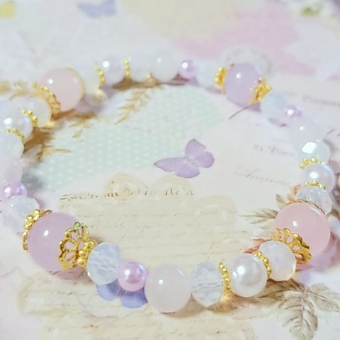 ゆめかわいいプリンセス系♡キラキラブレスレット