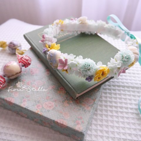 flower crown for kids  ***menta verde