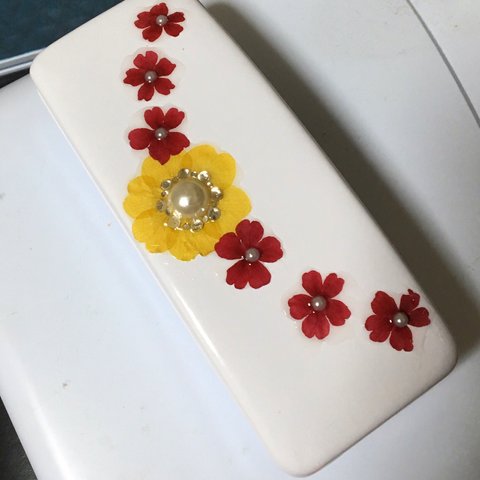 押し花メガネケース