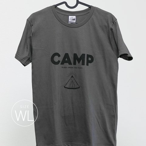 CAMP Tシャツ（レディースL／チャコール）