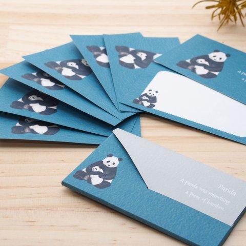 贈りたくなるメッセージカード　パンダの親子　動物の親子　メッセージカード　サンキューカード