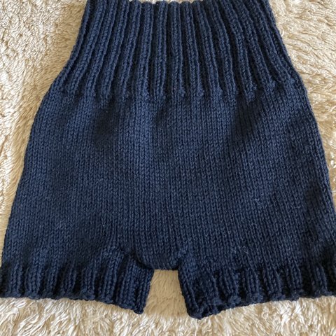 手編み毛糸のパンツ　大人用Lサイズ　メリノウール使用