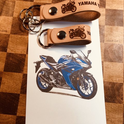 YZF R-3 オリジナルレザーストラップセット