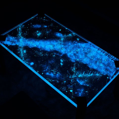 【星空のテーブル】Cosmic skyscape table of nightglow　ローテーブル