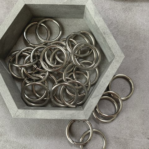 6pcs 20×1.8ミリ　stainless steel  まるかん リング