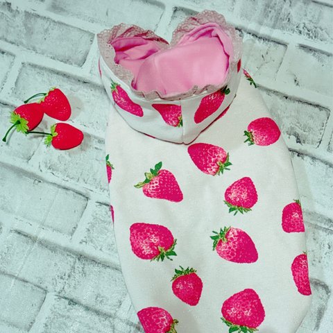 いちごちゃん🍓レースでかわゆいラブリーパーカー