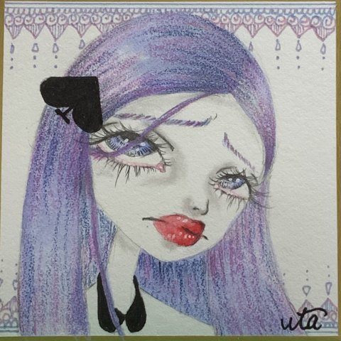 「スペード」水彩画