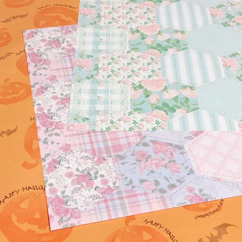 ラスト2点！№62 patchwork rose paper