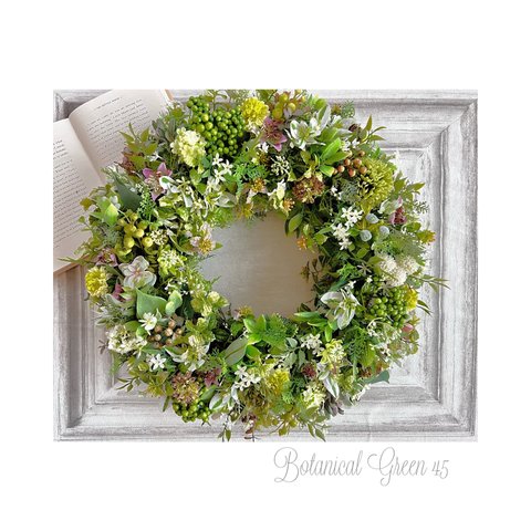 送料込＊Botanical Green Wreath45