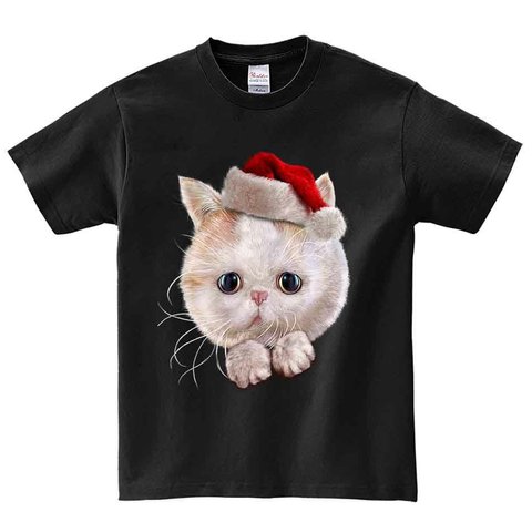 半袖Tシャツ 【猫 ネコ サンタクロース クリスマス】 by FOX REPUBLIC