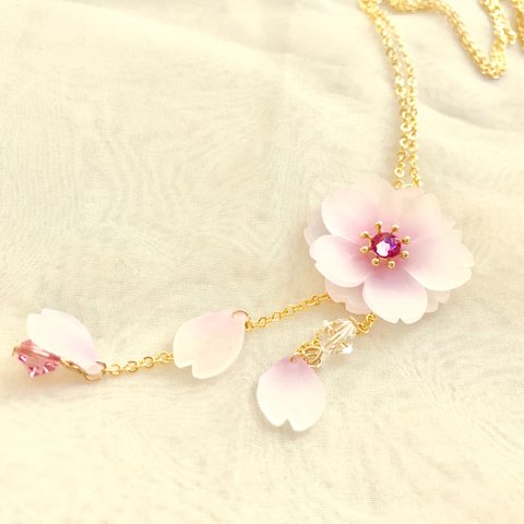 🌸八重桜のネックレス🌸