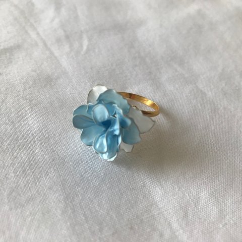 Blue Rose リング*ディップアート