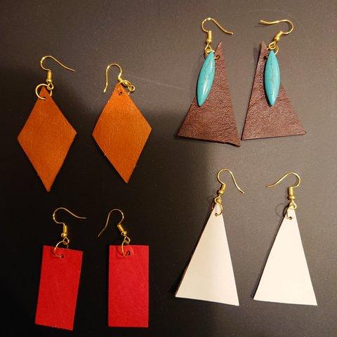 レザーピアス・イヤリング　オーダーメイド 【Leather pierce/earrings Ordermade】