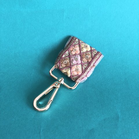 インド刺繍リボンのキーホルダー