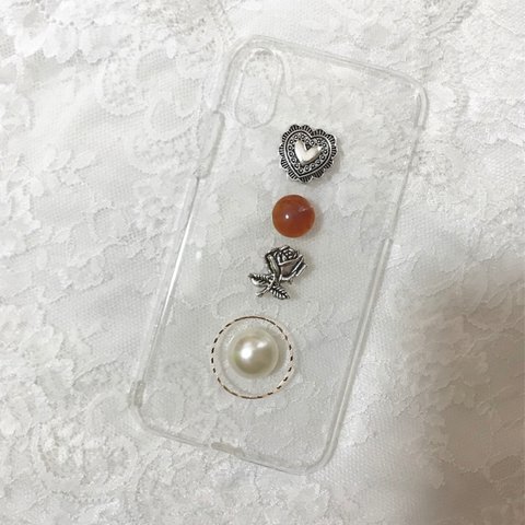 シルバーハートコンチョ スマホケース