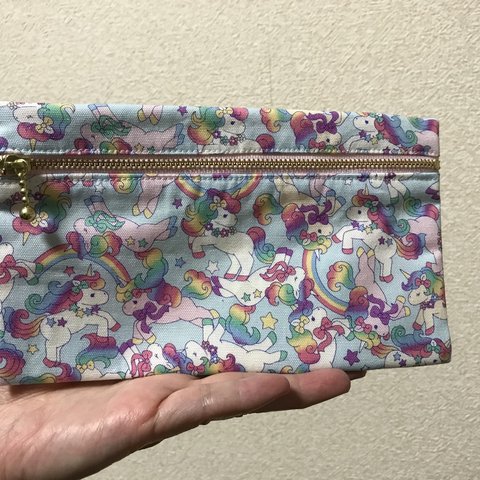 【SALE】ペガサス柄のぺたんこポーチ