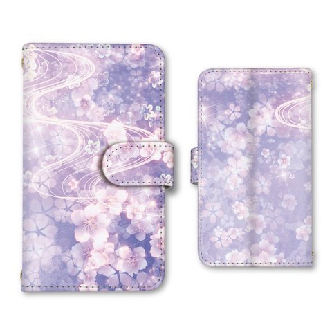 桜 和柄 スマホケース 手帳型 携帯ケース 手帳型 カバー ケース