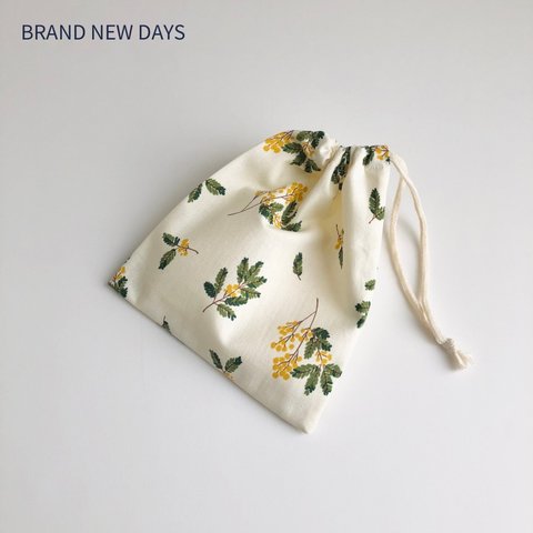 〈巾着袋〉コップ袋/ミモザ/mimosa